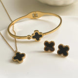 Clover Set ( Earrings, Necklace, Bangle )